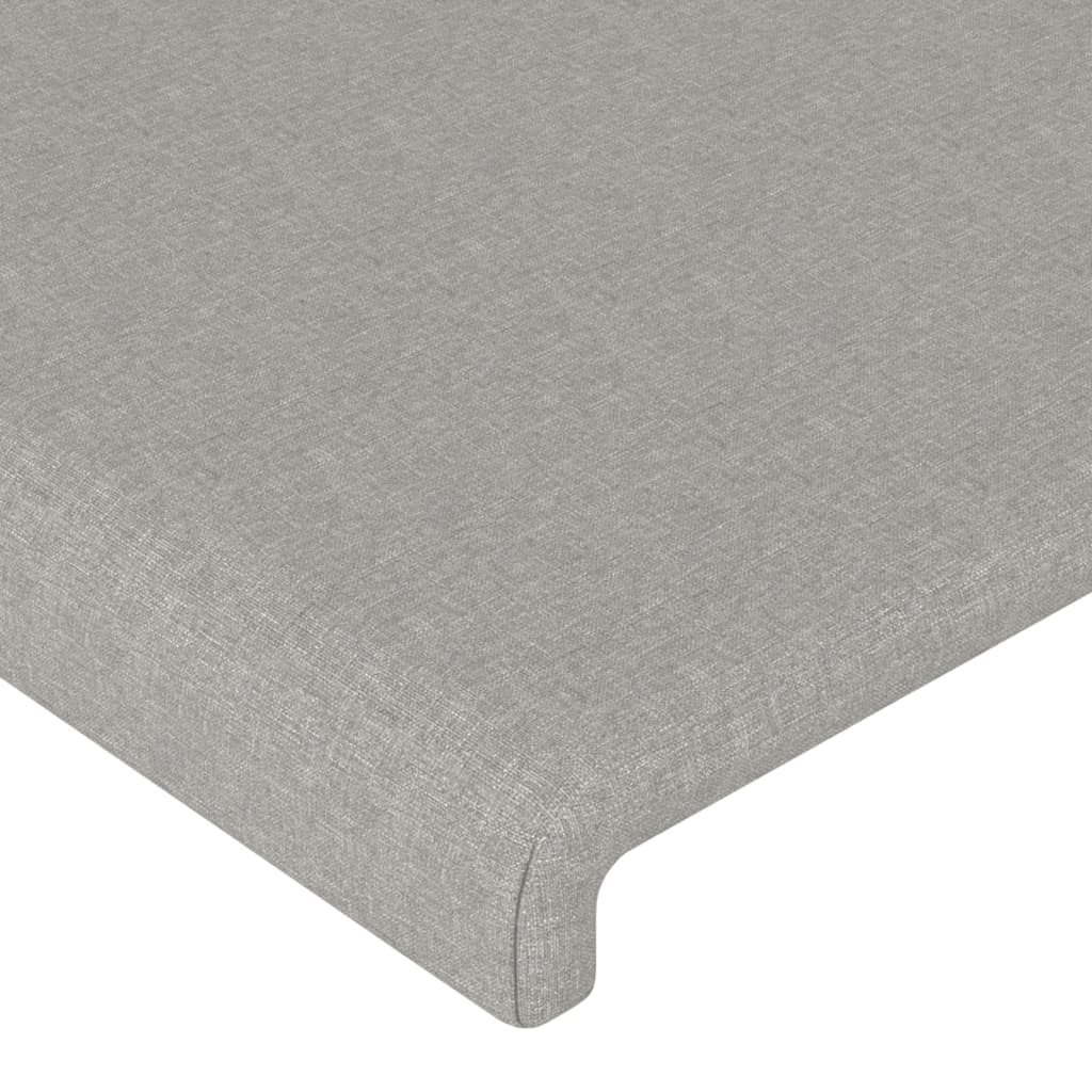 Bett Kopfteile 2er-Set Hellgrau 72x5x78/88 cm Stoff komfortables Schlafzimmer