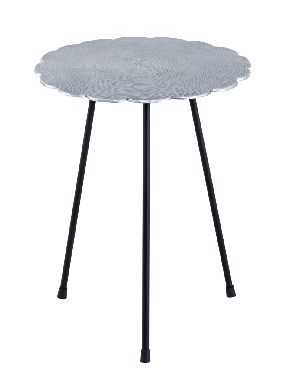 Beistelltisch Metall Dekotisch Hilton ø 35 x H 45 cm rund Aluminium mit Struktur silber od. gold Beistelltisch Metall Dekotisch Hilton ø 35 x H 45 cm rund Aluminium mit Struktur silber od. gold