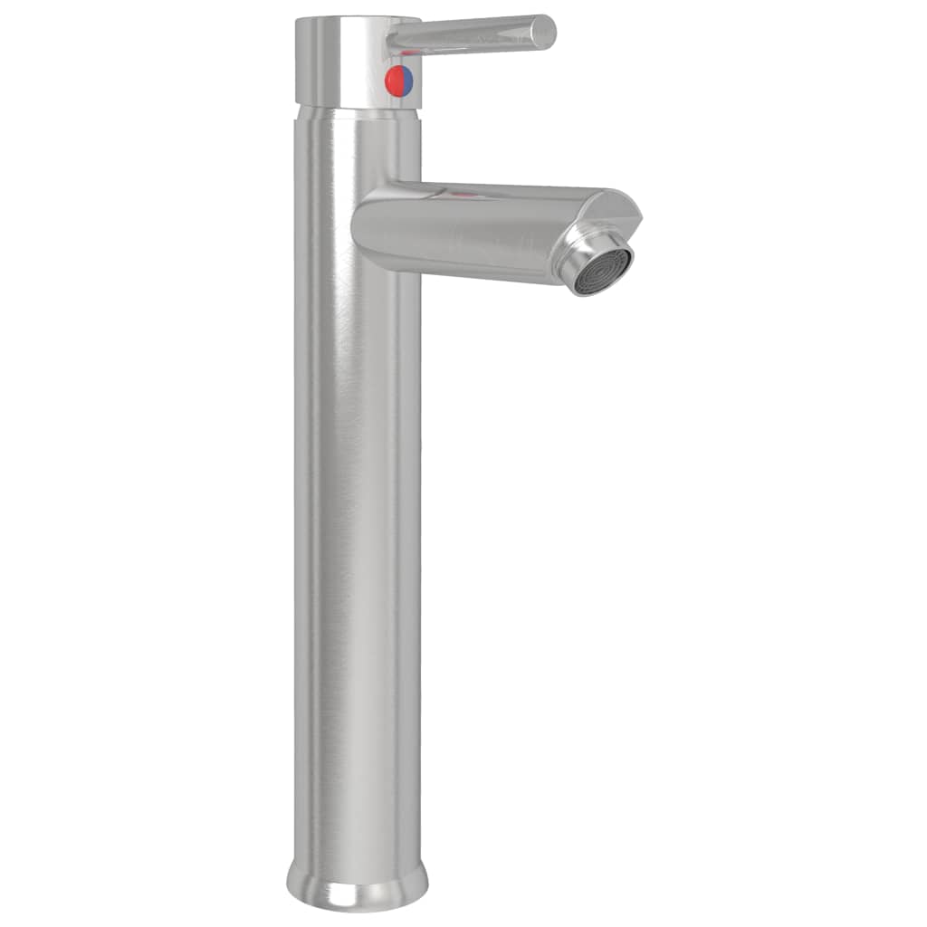 Mischbatterie Wasserhahn Armatur Silbern 12x30 cm Bad oder Küche