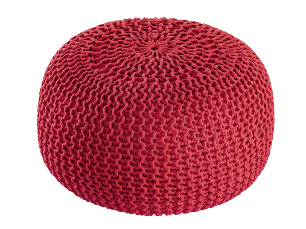 Sitzpouf ø55cm Pouf Strickhocker Strickpouf PREMIUM Innen Terrasse Pool Garten nachhaltig