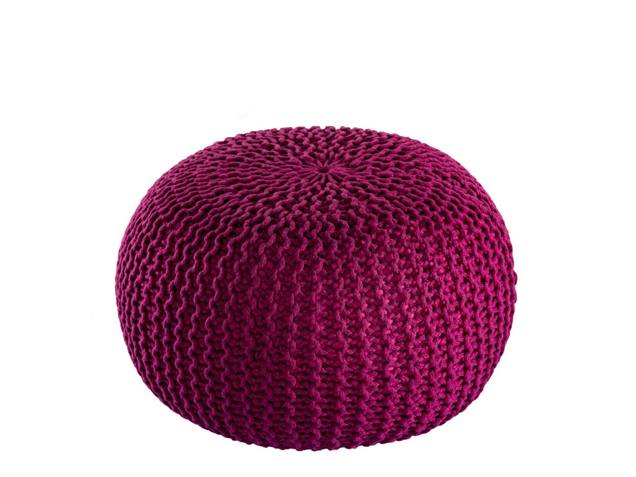 Pouf PREMIUM ø45cm Sitzhocker Strickpouf Innen Terrasse Pool Garten nachhaltig