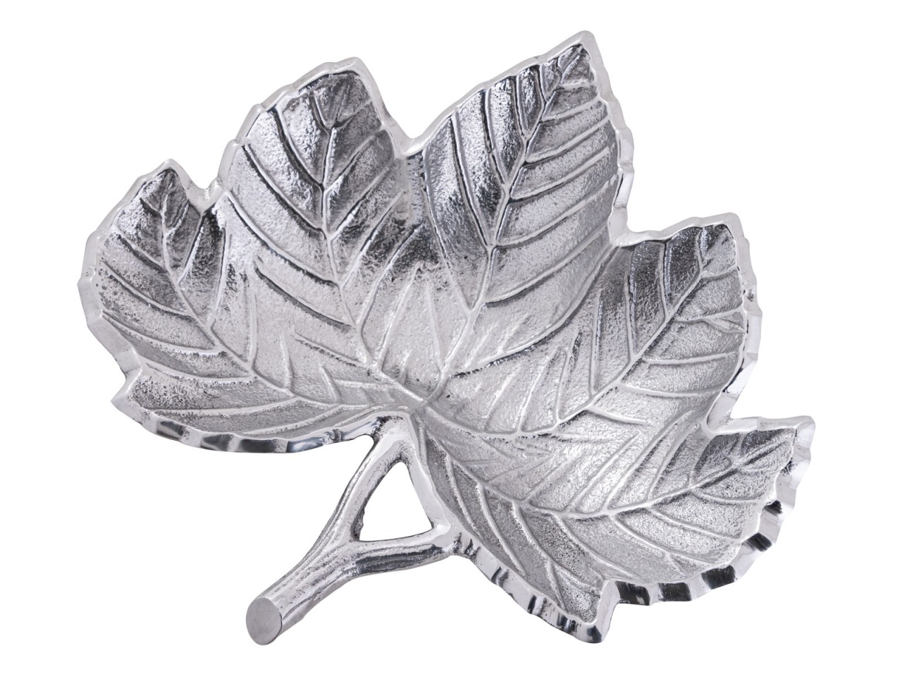 Dekoschale Schale Aluminium Leaf gold o. silber Blattschale