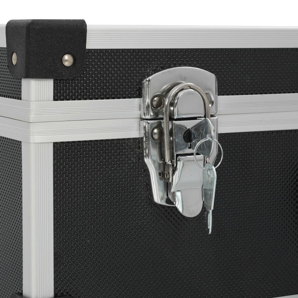 Aluminium Werkzeugkoffer Schwarz 46x33x16 cm stabil und kompakt Aluminium Werkzeugkoffer Schwarz 46x33x16 cm stabil und kompakt