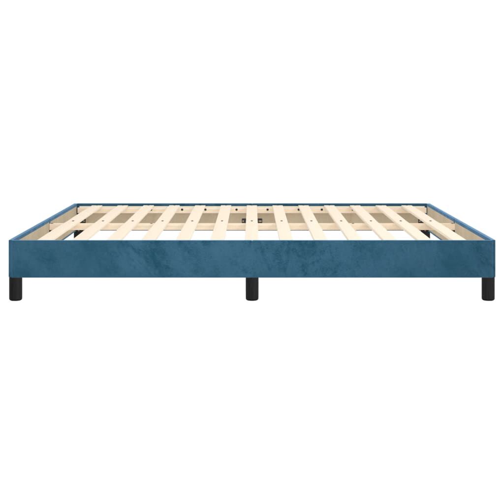 Bettgestell Dunkelblau 180x200 cm aus Samt ohne Matratze elegant gepolstert