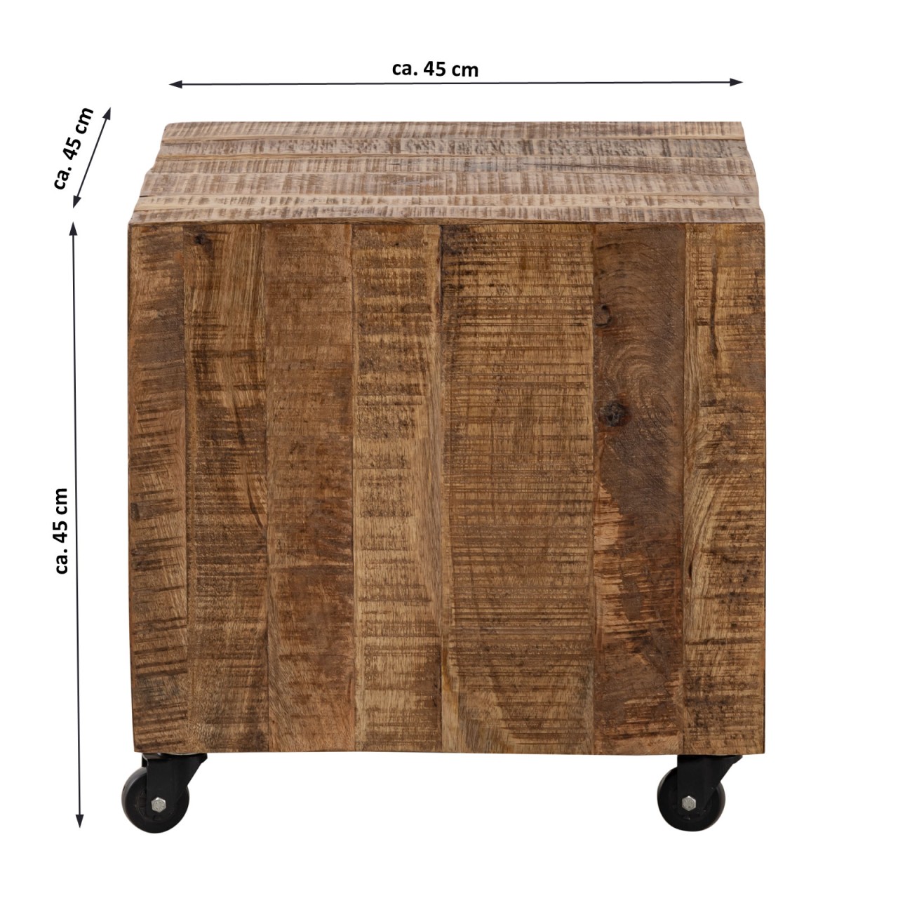 Couchtisch quadratisch 45 x 45 x 45 cm Beistelltisch Blumentisch nachhaltig Mango Altholz Couchtisch quadratisch 45 x 45 x 45 cm Beistelltisch Blumentisch nachhaltig Mango Altholz