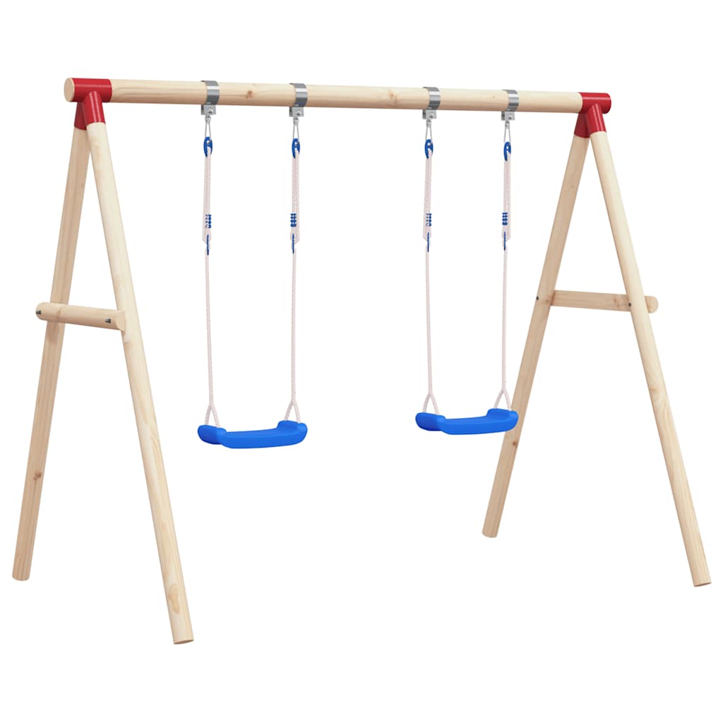 Schaukelsitze 2er Set Blau 38x16 cm Polyethylen mit Seilen für Schaukelgestell