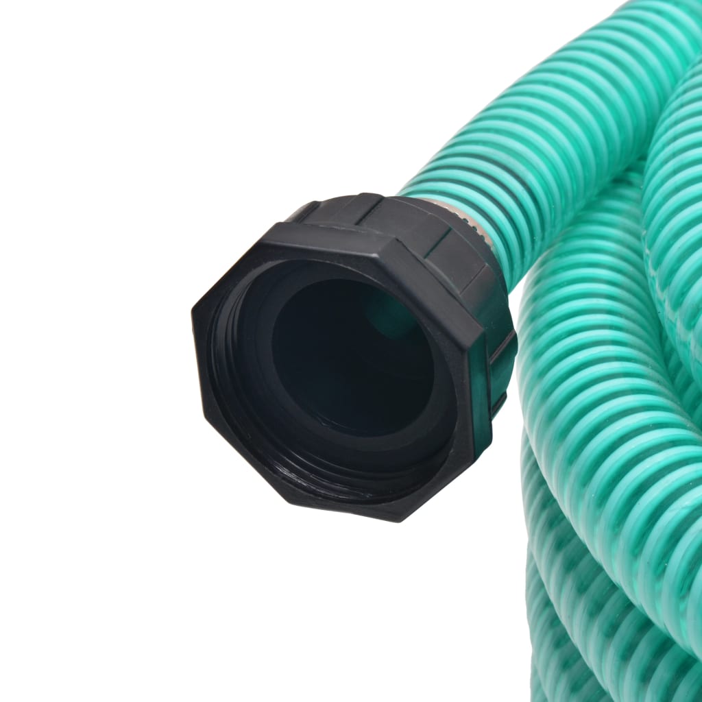 Saugschlauch-Set Grün PVC 7m 1" Anschluss mit Fußventil und Sieb für Gartenpumpen