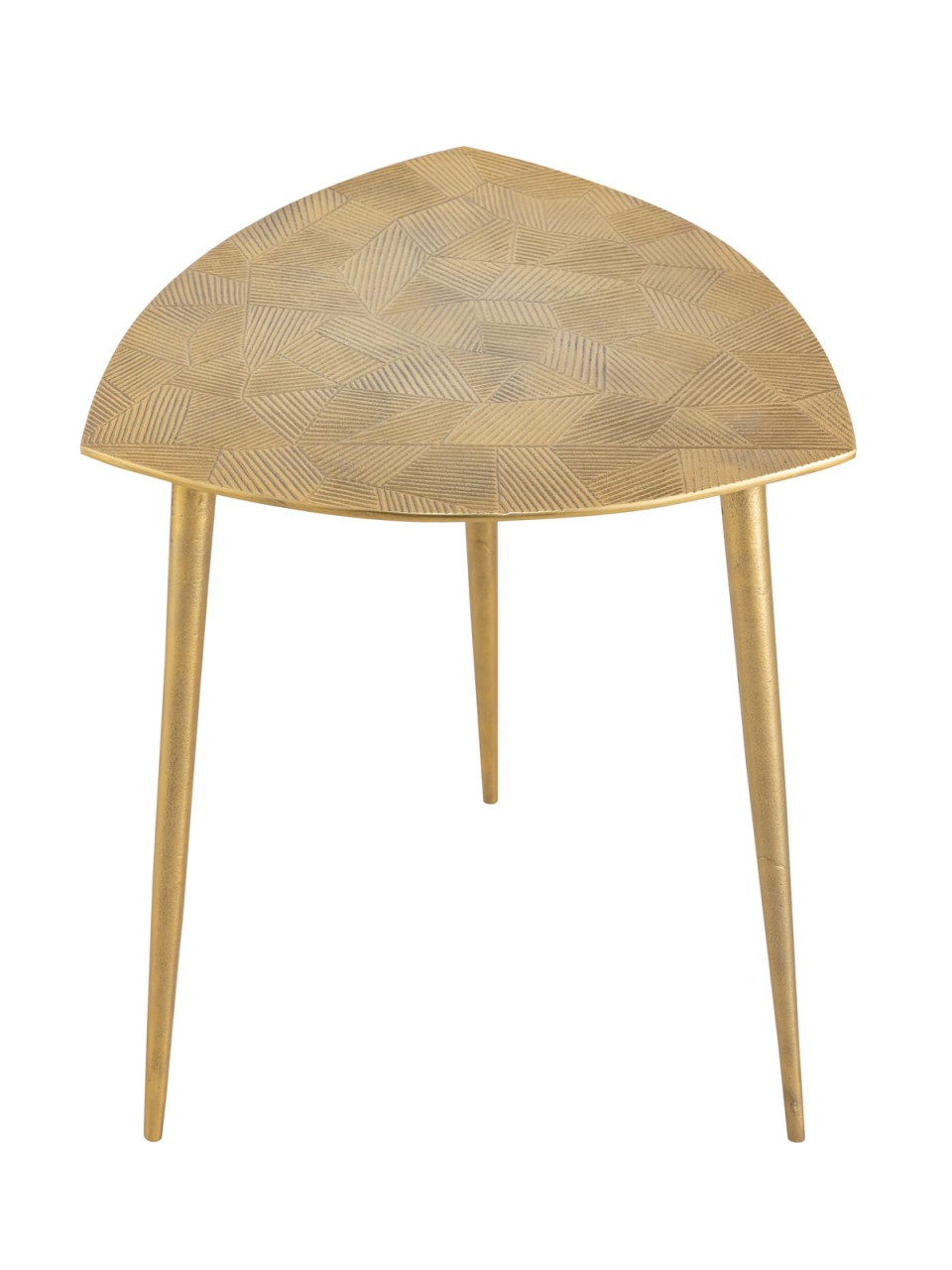 Beistelltisch Metall Dekotisch Alster 40x45x40 cm dreieckig klass. Design Aluminium silber o. gold