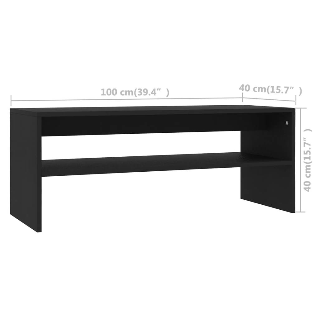 Couchtisch Wohnzimmertisch Beistelltisch Schwarz 100 x 40 x 40 cm