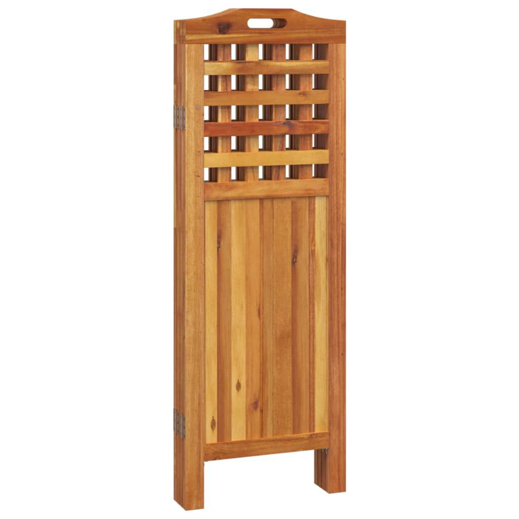 Raumteiler 4-teilig Massivholz Akazie 162 x 2 x 115 cm modern und dekorativ