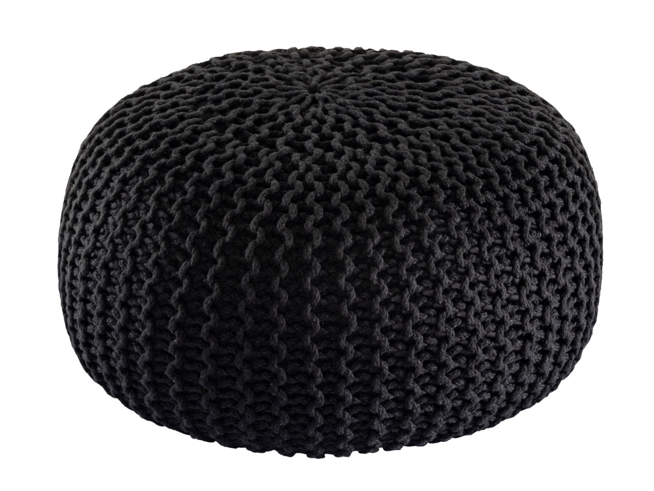 Sitzpouf ø55cm Pouf Strickhocker Strickpouf PREMIUM Innen Terrasse Pool Garten nachhaltig