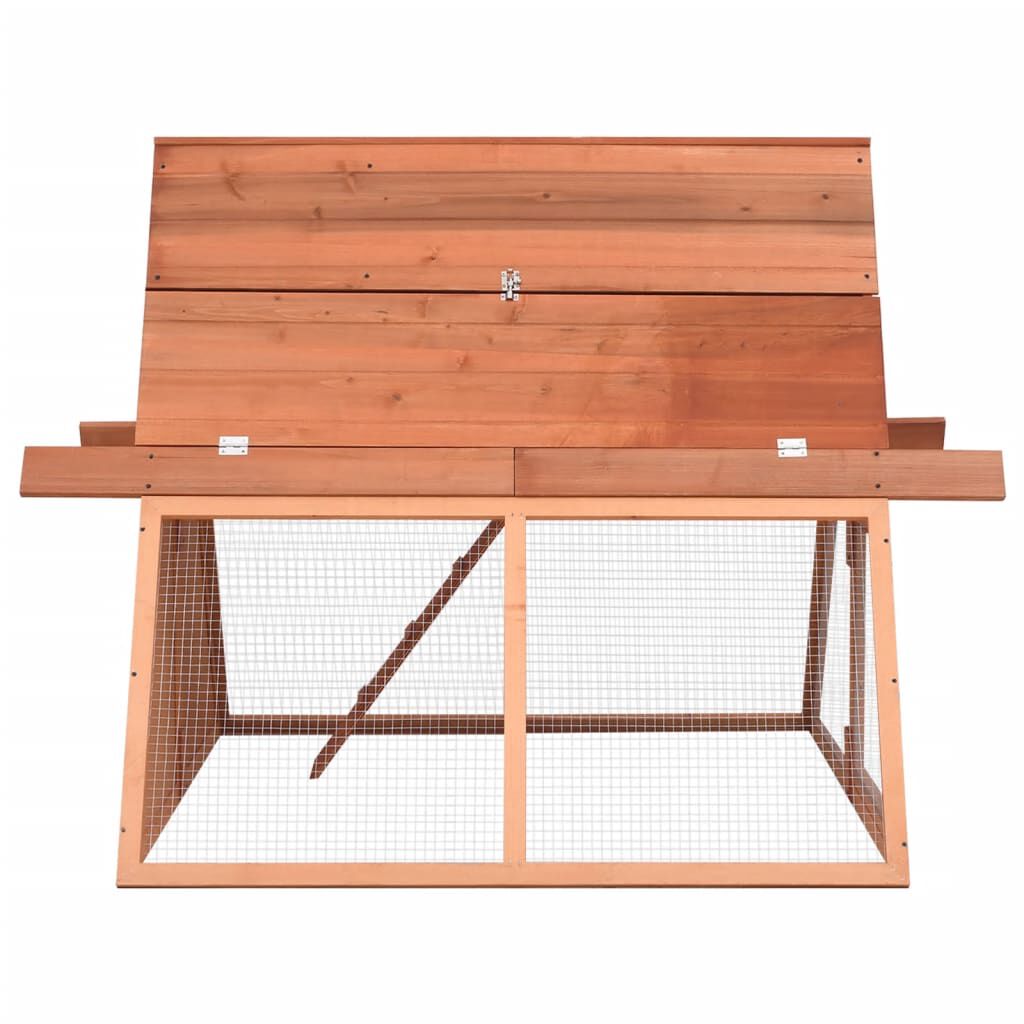 Kleintierstall Tanne massiv 152 x 127 x 109,5 cm mit Dach für Garten