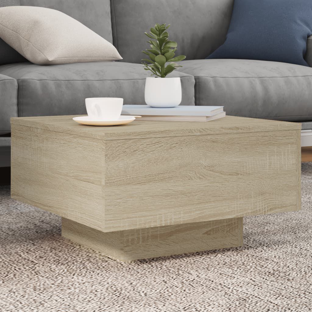 ouchtisch in Sonoma Eiche Holzwerkstoff 55x55x31 cm modern und kompakt