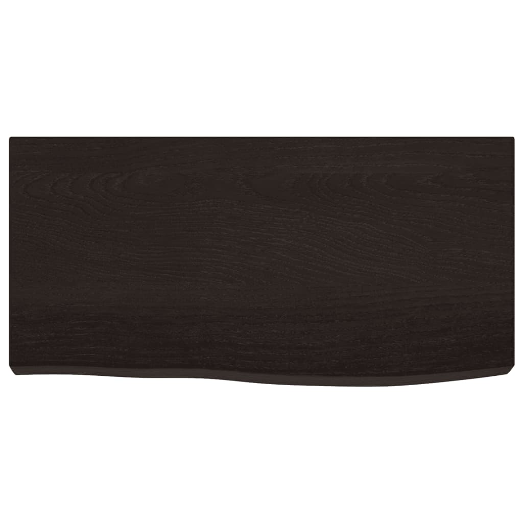 Wandregal Dunkelgrau 60x30x6 cm, Massivholz Eiche, robust & stilvoll, ideal für Wohnzimmer oder Büro.