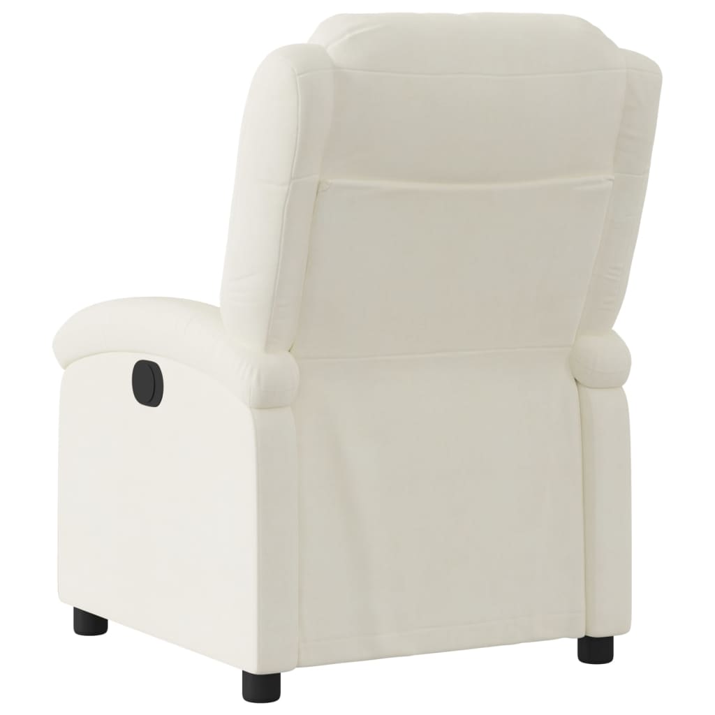 Relaxsessel mit Samtbezug Creme Zeitloses Design Bequemlich Modern stilvoll
