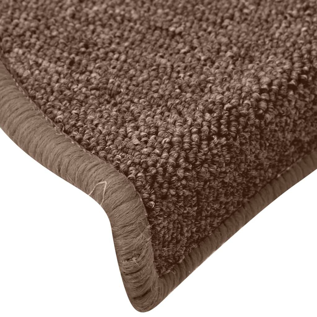 Treppenmatten 15 Stk. Braun 65x24x4 cm