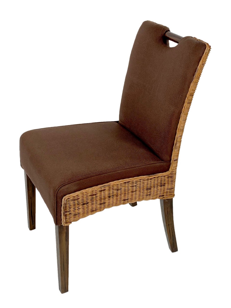 Rattanstühle Esszimmer Stühle Set 6 Stück Wintergarten Stühle Bilbao Polsterstühle prairie brown
