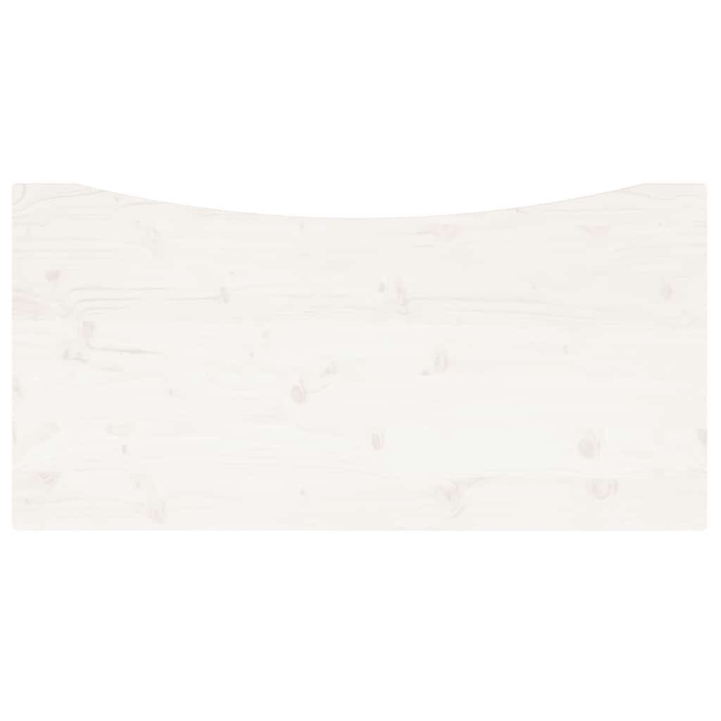 Schreibtischplatte Weiß 110x60x2,5 cm Massivholz Kiefer