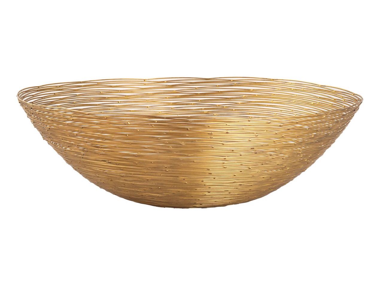 Obstkorb 4-teilig Metall ø 40 cm H 11 cm Brotkorb Obstschale rund silber o gold Vita Drahtstruktur