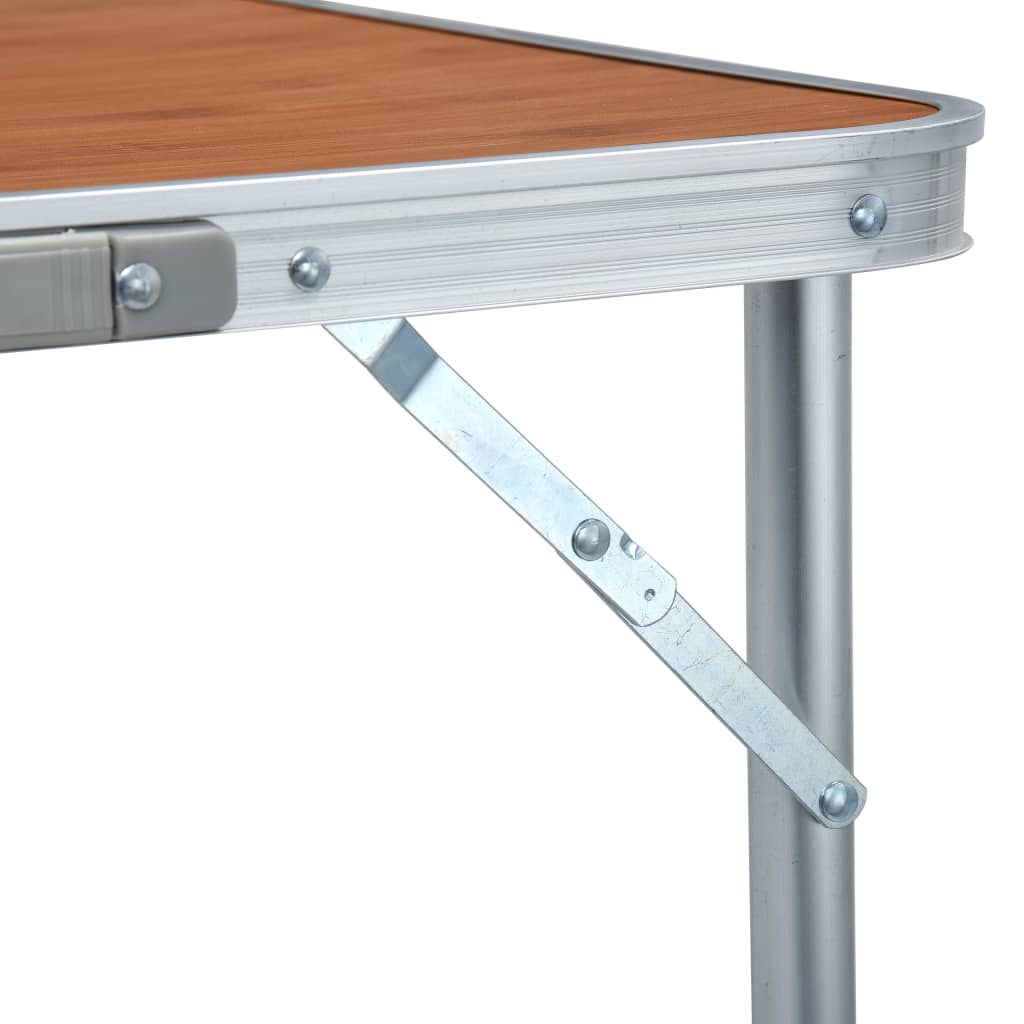 Klappbarer Campingtisch 240x60 cm aus Aluminium für Outdoor oder Garten