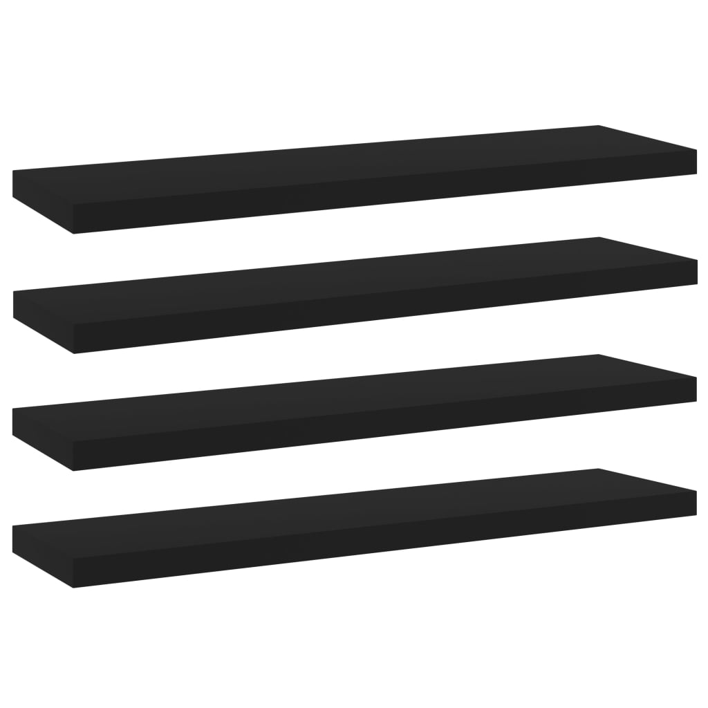 Bücherregalbretter Wandregal Regalbrett Aufbewahrung Dekoregal 4 Stk. Schwarz 40x40x1,5cm Modern
