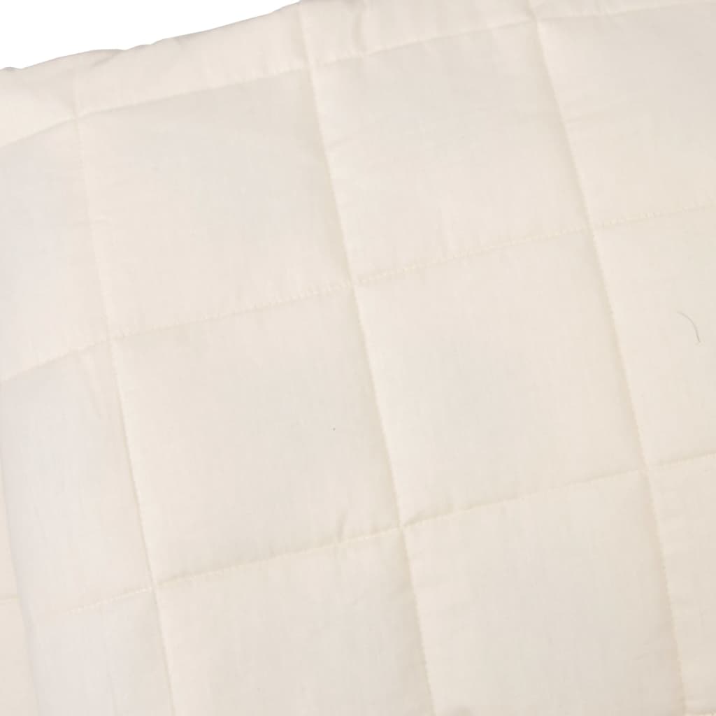 Gewichtsdecke Hellcreme 220x235 cm King-Size 11 kg Weiche Stoffqualität