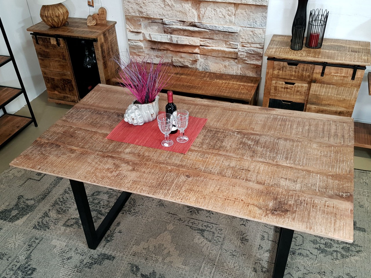 Esstisch Küchen Tisch Esszimmer Tisch Liverpool 120x80 160x90 u. 200x100 cm Mangoholz massiv