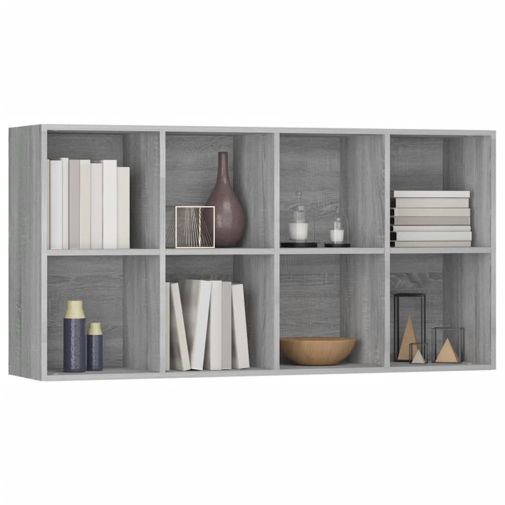 Bücherschrank/Sideboard Grau Sonoma 66x30x130 cm Holzwerkstoff Regal Schrank Aufbewahrungsschrank Wohnzimmermöbel Modern Bücherschrank/Sideboard Grau Sonoma 66x30x130 cm Holzwerkstoff Regal Schrank Aufbewahrungsschrank Wohnzimmermöbel Modern