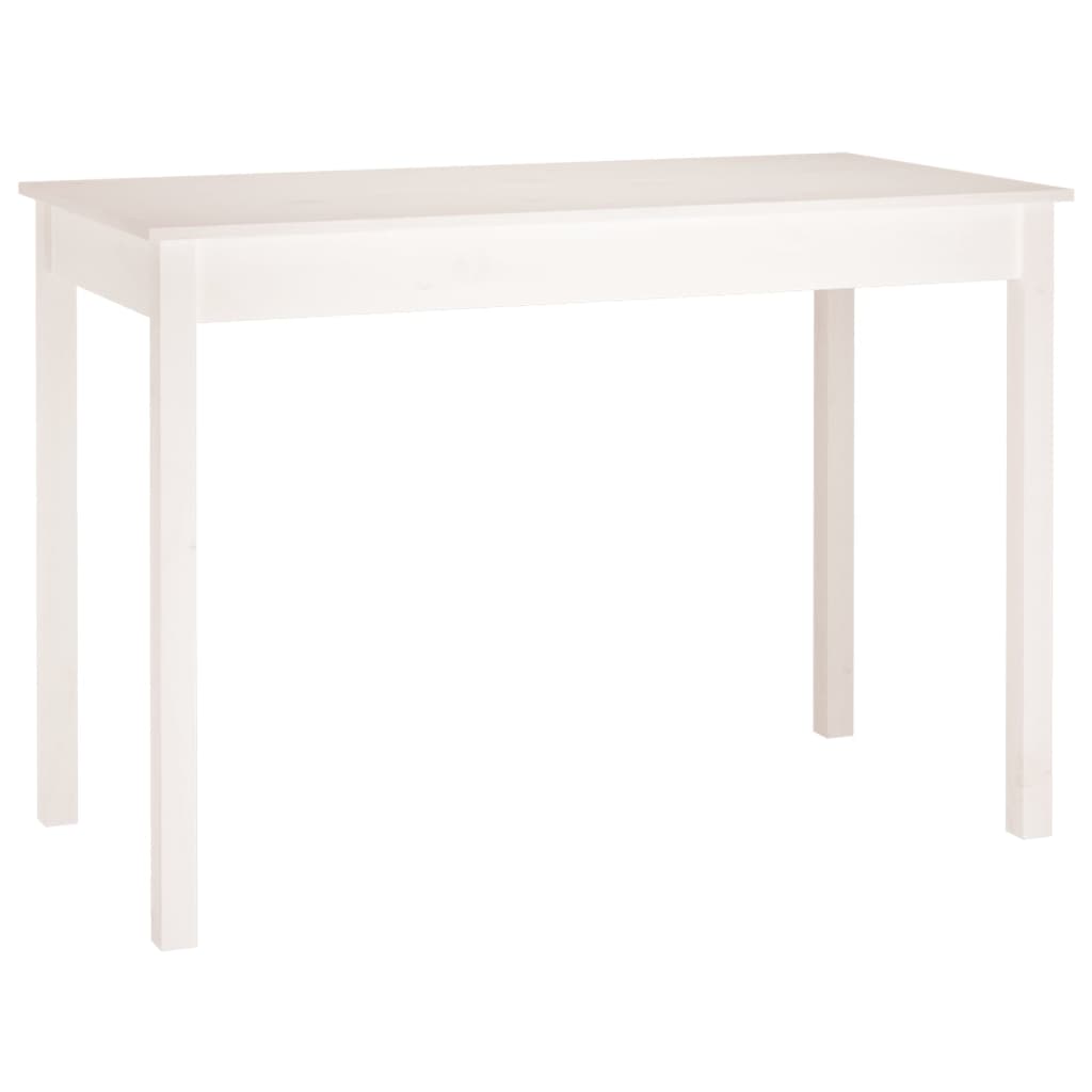 Esstisch Weiß 110x55x75 cm Massivholz Kiefer für modernes Esszimmer