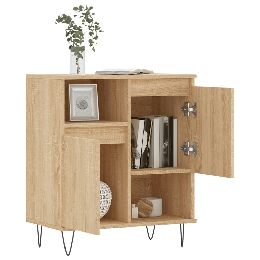 Sideboard mit Türen 60 cm breit in Sonoma Eiche Optik Wohnzimmer Flur modern