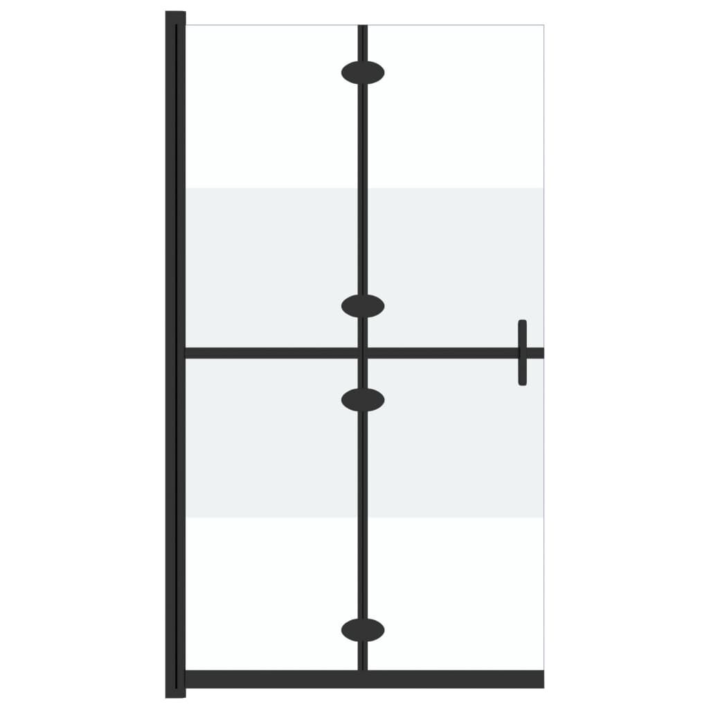 vidaXL Faltbare begehbare Duschwand Halbmattiertes ESG-Glas 100x190 cm