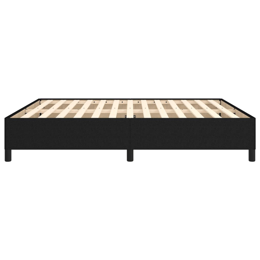 Bettgestell Schwarz 160x200 cm ohne Matratze mit Stoffbezug modern edel