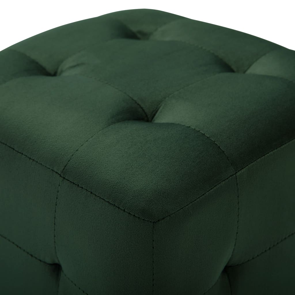 Nachttische 2er Set grün 30x30x30 cm Samtstoff Schlafzimmer elegant modern