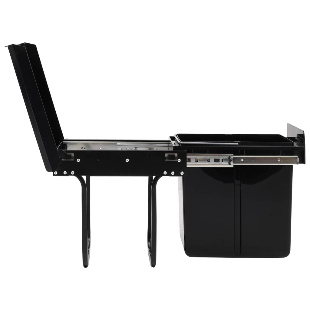 Küchenschrank Mülleimer 20 L, ausziehbar, Soft-Close-Mechanismus, effiziente Raumnutzung.