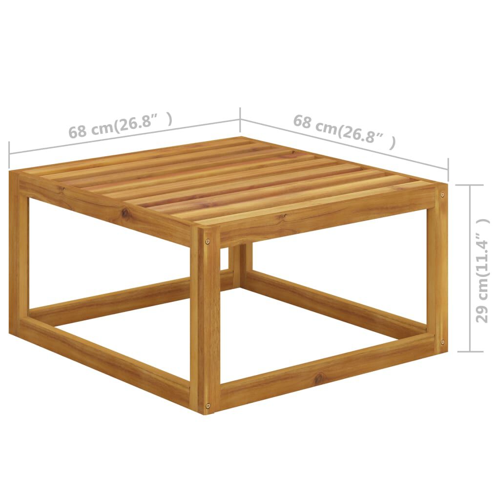 3-tlg. Garten-Lounge-Set mit Kissen Massivholz Akazie