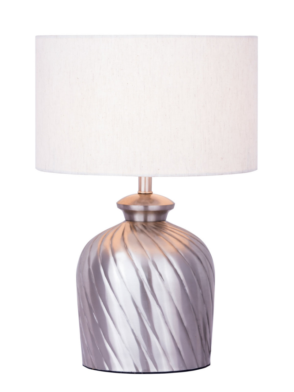 Tischlampe Nachttischlampe ø 30 x H 52 cm Tischleuchte Dekolampe Metall Sockel gold silber