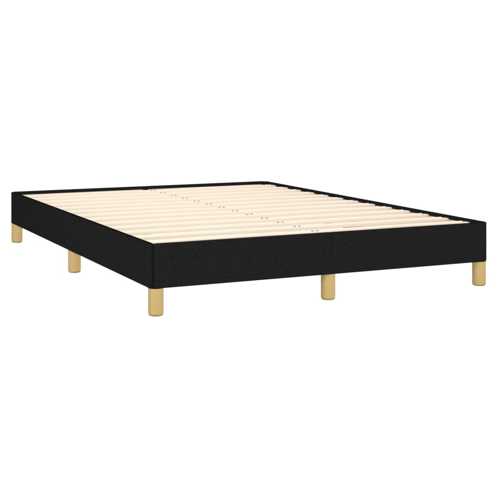 Bettgestell 140x190 cm Schwarz Weiches Stoffdesign für stilvolles Ambiente