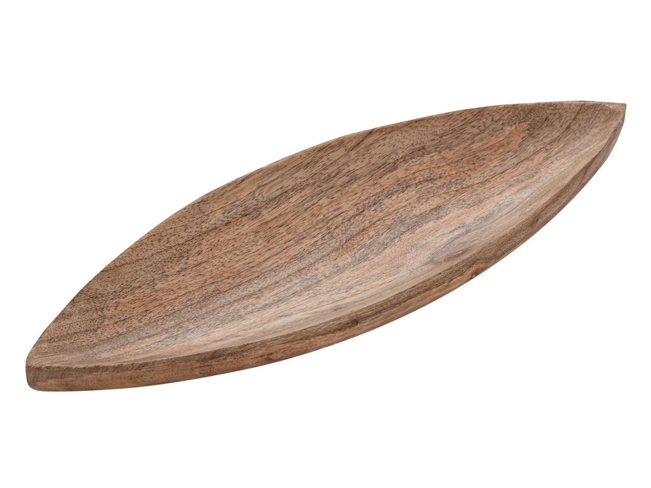 Dekoschale Holzschale B40xH3xT14cm Boot schiffförmig Mangoholz massiv