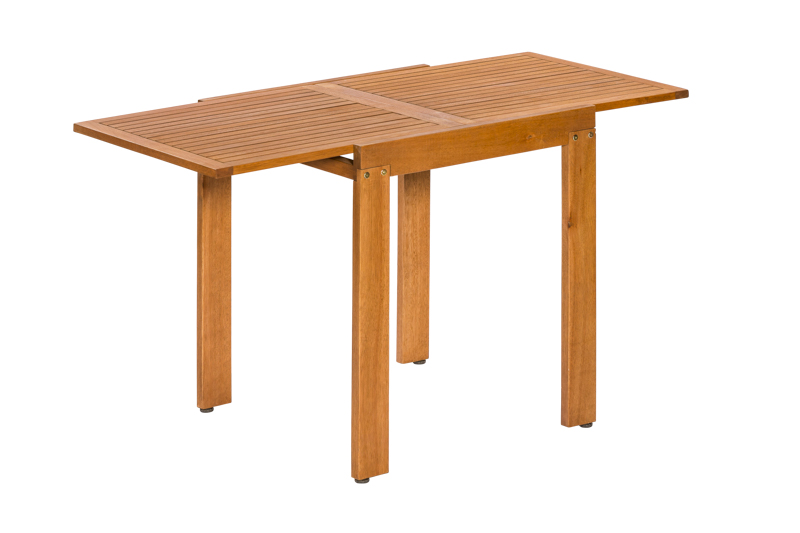 Comodoro Gartenmöbel-Set 5-teilig – 2 Klappsessel mit grauen Auflagen & Balkonausziehtisch 65–130 cm aus FSC® Eukalyptusholz