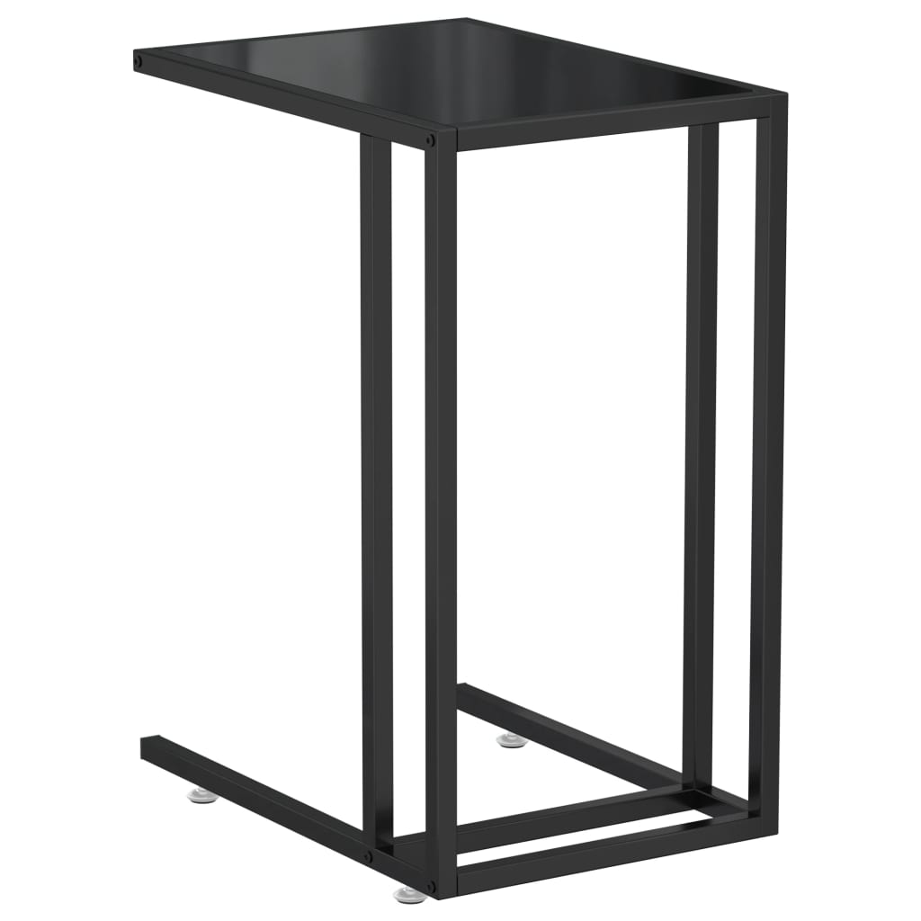 vidaXL Computer-Beistelltisch Schwarz 50x35x65 cm Gehärtetes Glas