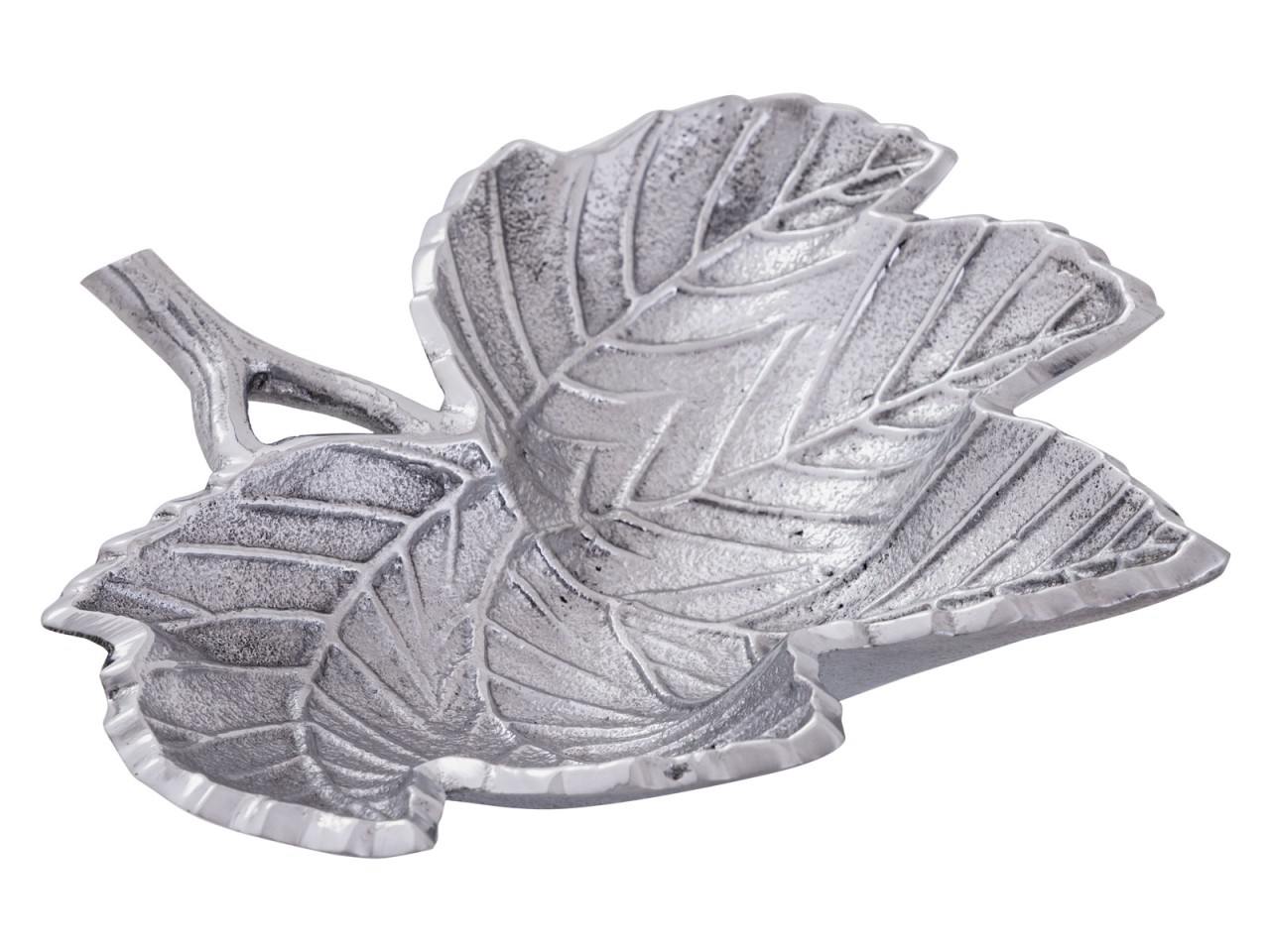 Dekoschale Schale Aluminium Leaf gold o. silber Blattschale