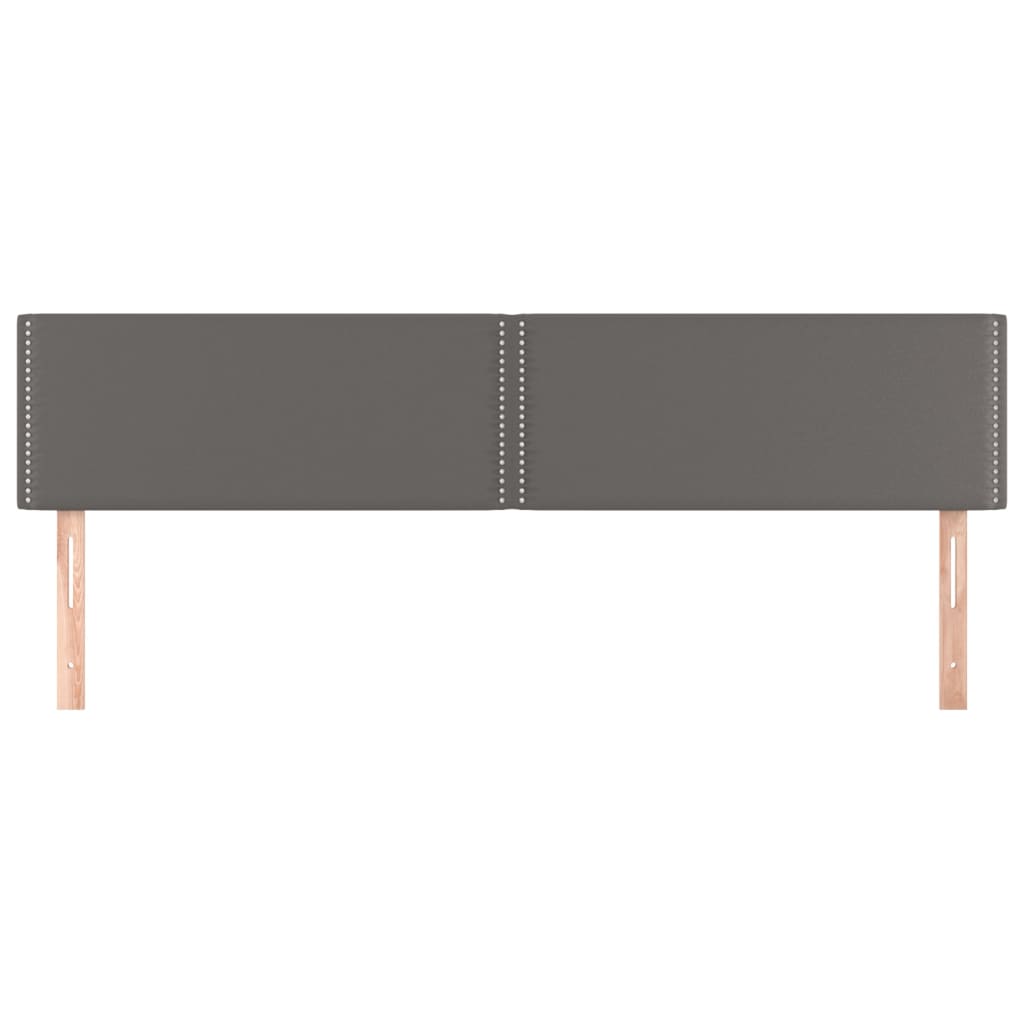Kopfteile Kunstleder Grau 2  Stück 90x5x78/88 cm Elegantes Design Robust Leicht zu montieren