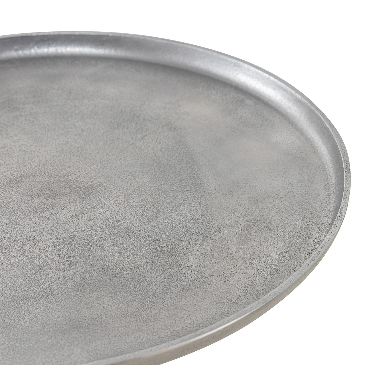 Beistelltisch Metall rund ø 44x53 cm 2-teilig Dekotisch Adlon mit Design Mittelfuß Aluminium