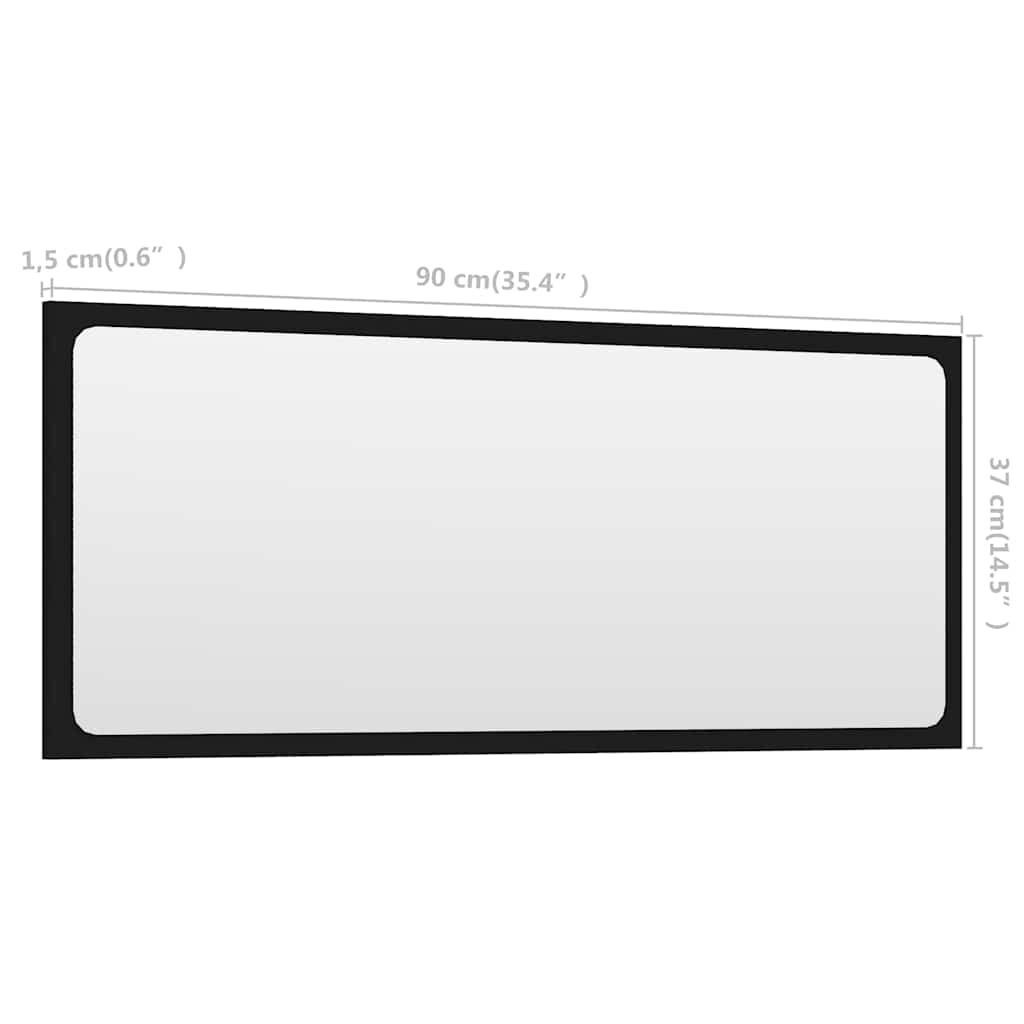 2-tlg. Badmöbel-Set Schwarz Holzwerkstoff