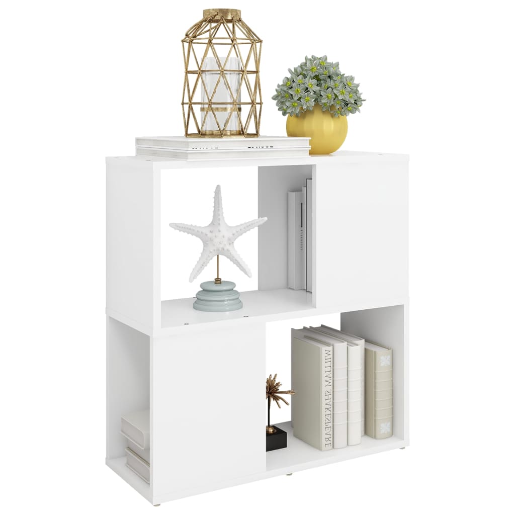 Bücherschrank Weiß 60x24x63 cm Holzwerkstoff Regal Aufbewahrungsschrank Standregal Bücherregal Modern Bücherschrank Weiß 60x24x63 cm Holzwerkstoff Regal Aufbewahrungsschrank Standregal Bücherregal Modern