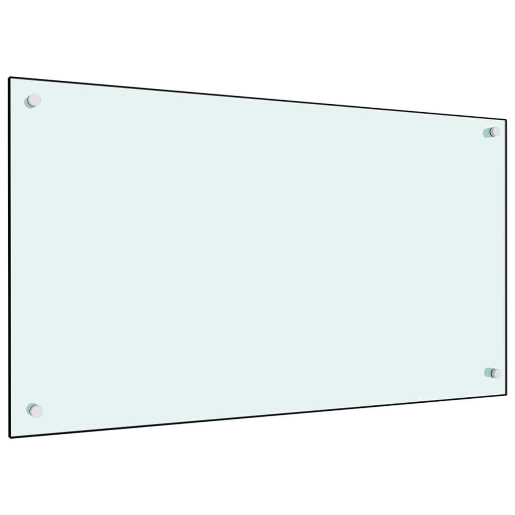 Küchenrückwand Hartglas Weiß 90x50 cm
