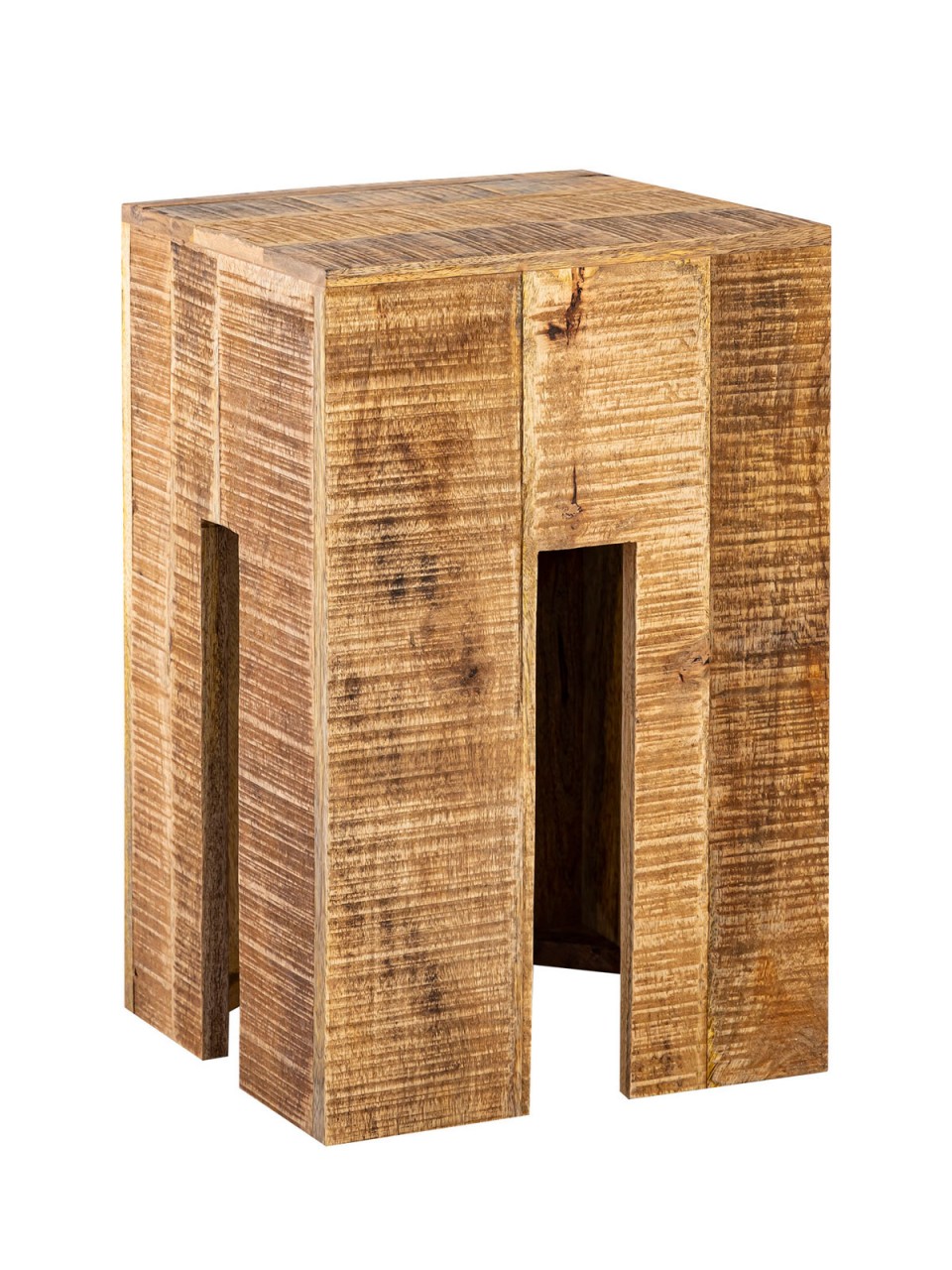 Hocker quadratisch 28 x 45 x 28 cm Blumenhocker Blumensäule Sitzhocker Beistelltisch Mangoholz