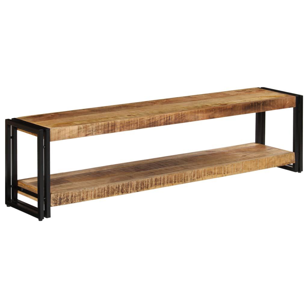 TV-Schrank Mango Massivholz 150x30x40 cm rustikaler Look für Wohnzimmer