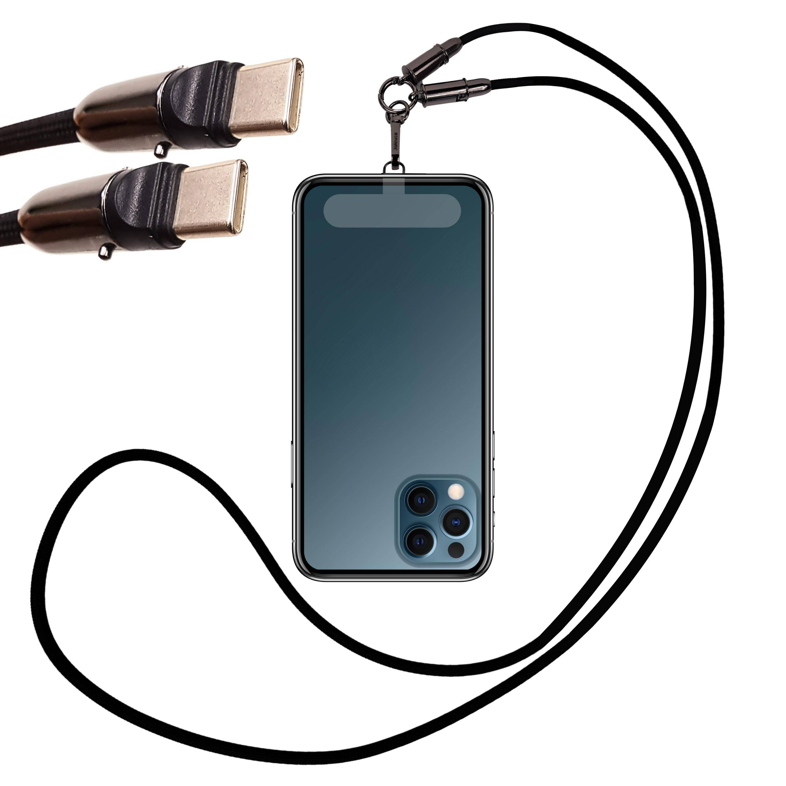 PowerCord Handykordel mit Ladekabel USB-C Universal - Style Black