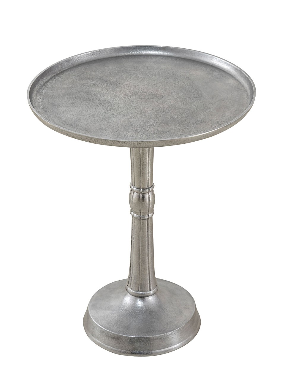 Beistelltisch Metall rund ø 44x53 cm 2-teilig Dekotisch Adlon mit Design Mittelfuß Aluminium